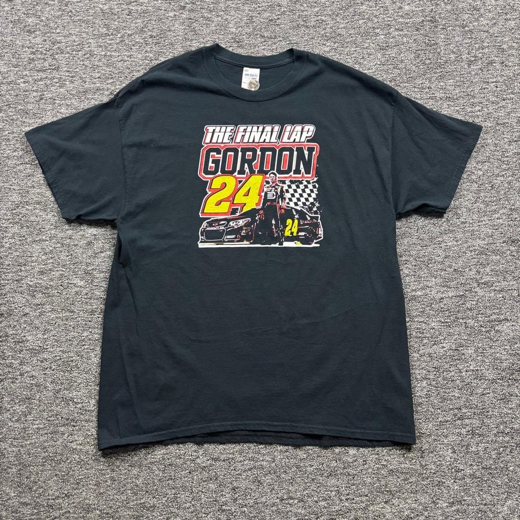 NASCAR Jeff Gordon The Final Lap Graphic Black Racing T-Shirt Size XL Unisex T-Shirt