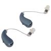 2PCS Digital Sound Enhancer Rechargeable Sound Hearing Device with Noise Cancelling for Seniors Adults Hearing Loss Blue