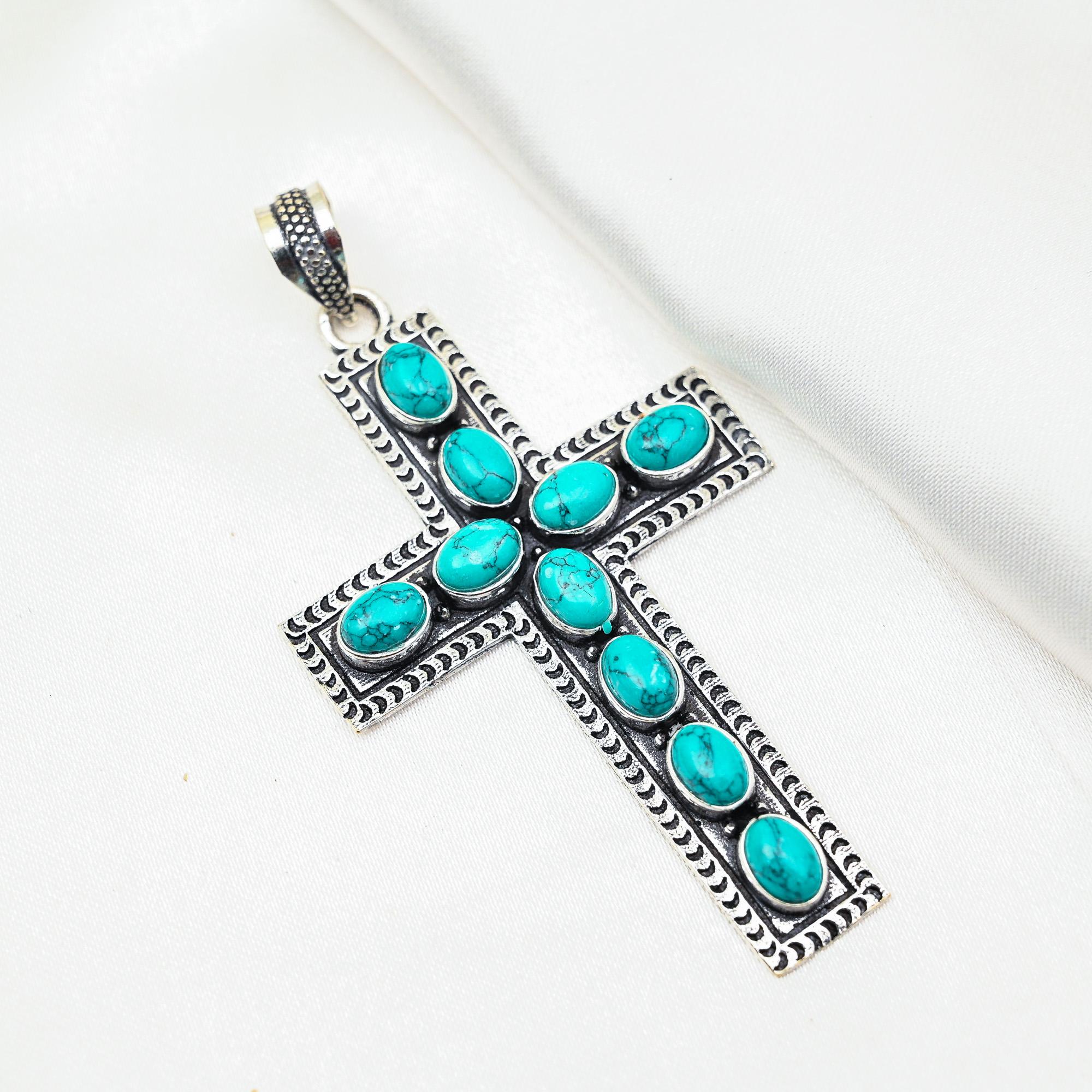 

Бирюзовый кулон, ювелирные изделия из цельного серебра 925 пробы с драгоценными камнями, кулон ручной работы, на День благодарения 3.14 Inches синий