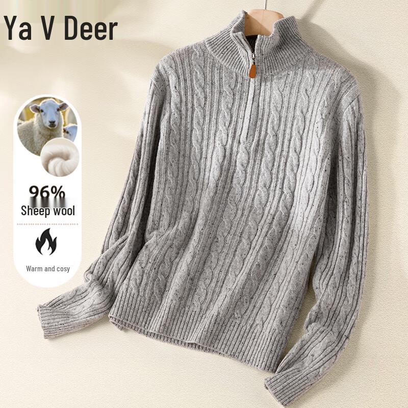

Yalu Women s 100% Wool Half-Zip Pullover Sweater
