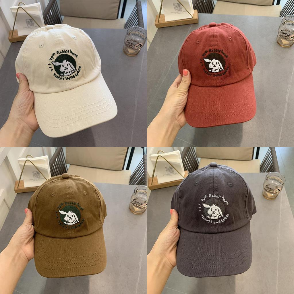 Cute Rabbit Baseball Cap For Spring Summer Cotton Soft Top For Teens And Adults