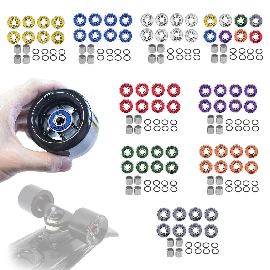 8 Reibungslose Abec 11 Skateboard Rollschuh Räder Roller Ersatzlager