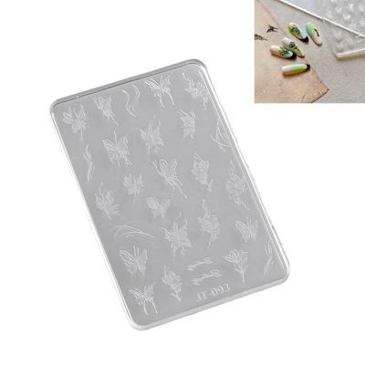 Siliconen Nail Art Mallen Vlinder Nail Art Sjabloon Mallen Siliconen Textuur voor Schoonheidsspecialisten en Nail Art Leerlingen