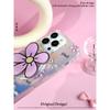 Japanese Korean Style Magnetic Stand Phone Case Compatible and Suitable for iPhone15 14 13 12 11promax xsmax xr 7 8plus Cute Flowers
