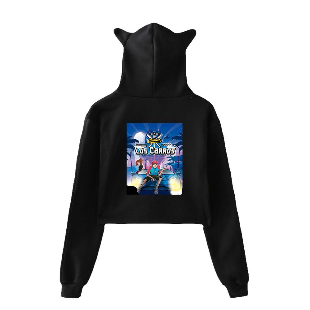Cat Ear Hoodies Sweatshirt Icrimax for Women Sexy Pink Color Fashion Autumn Streetwear Cool Clothes
