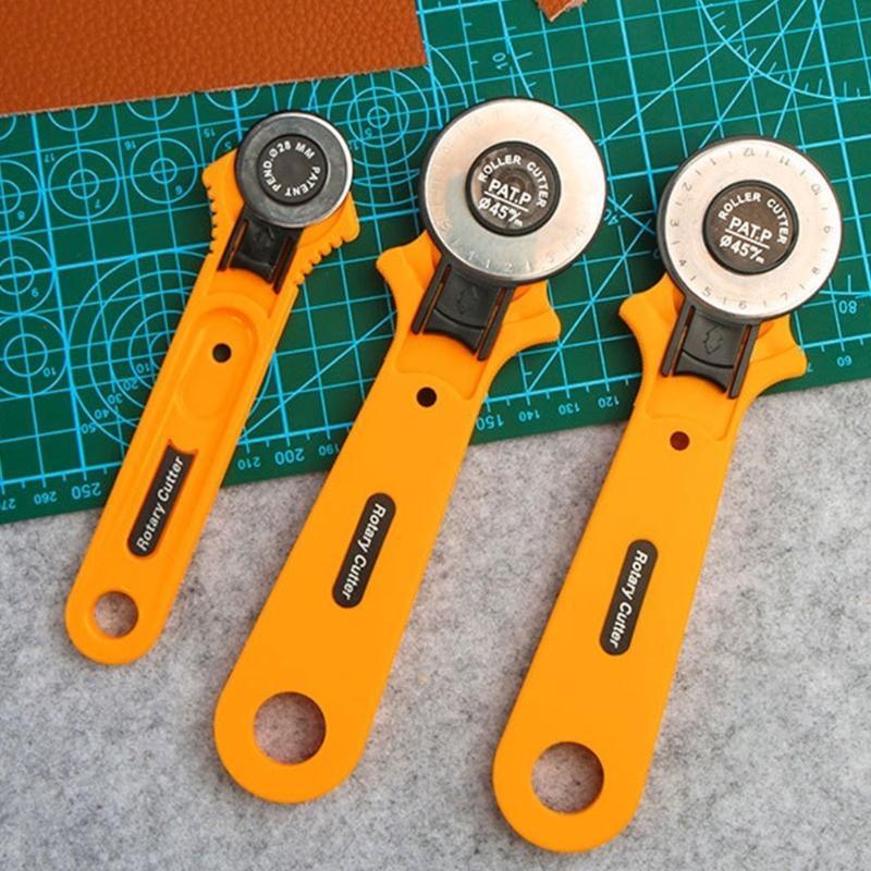 652F 28mm Patchwork Roller Wheel Round Knife Cloth Leather Cutting Knife Craft Tools