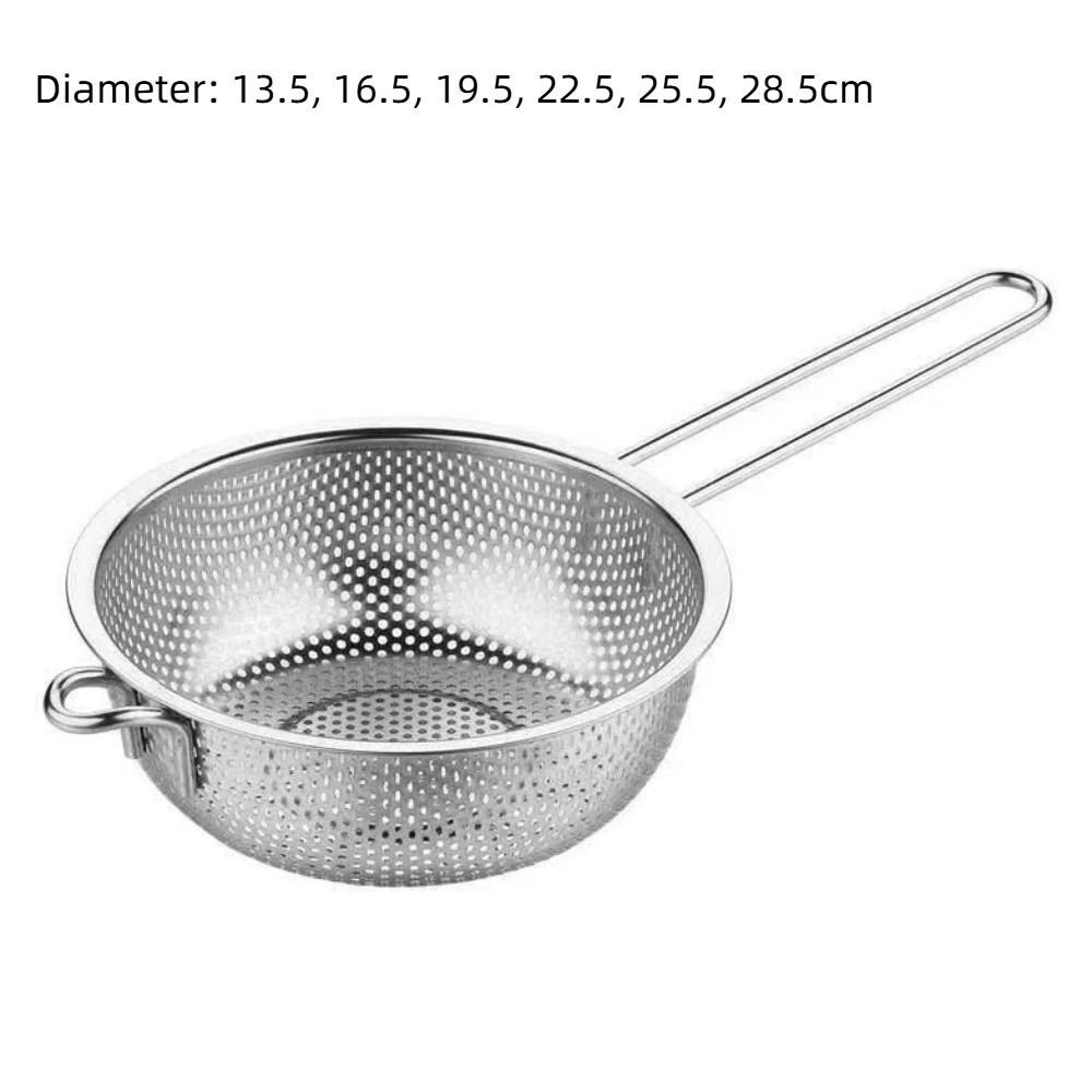 Acier Inoxydable Passoire en Acier Inoxydable Poignée Ergonomique Panier d'Égouttage Utilisation en Cuisine