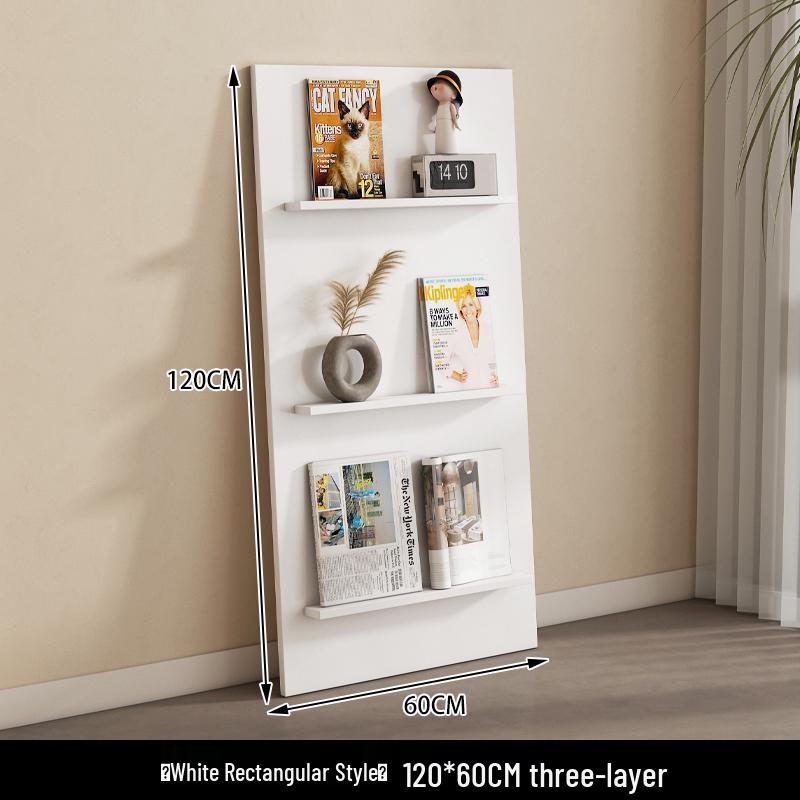 Nordic Floor-Standing Bookshelf: Multi-Layer Wall Storage Rack for Magazines and Picture Books