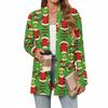 Women's Christmas Printed Lightweight Cardigan Long Sleeved Casual Loose Thin Fit With Pockets Cardigan Jacket