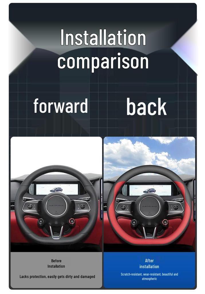 2026 Qijing GT7 Ultra-thin Non-slip Sweat-absorbent All-season Universal Steering Wheel Cover