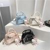 Cute cartoon girl bag 2 summer new large-capacity textured shoulder oblique span bag