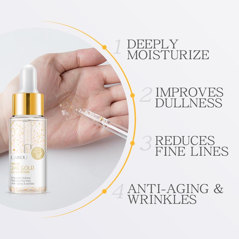 Anti-wrinkle Anti-Aging Serum with Snail and 24K Gold Moisturizing Serum with Extract 17ml