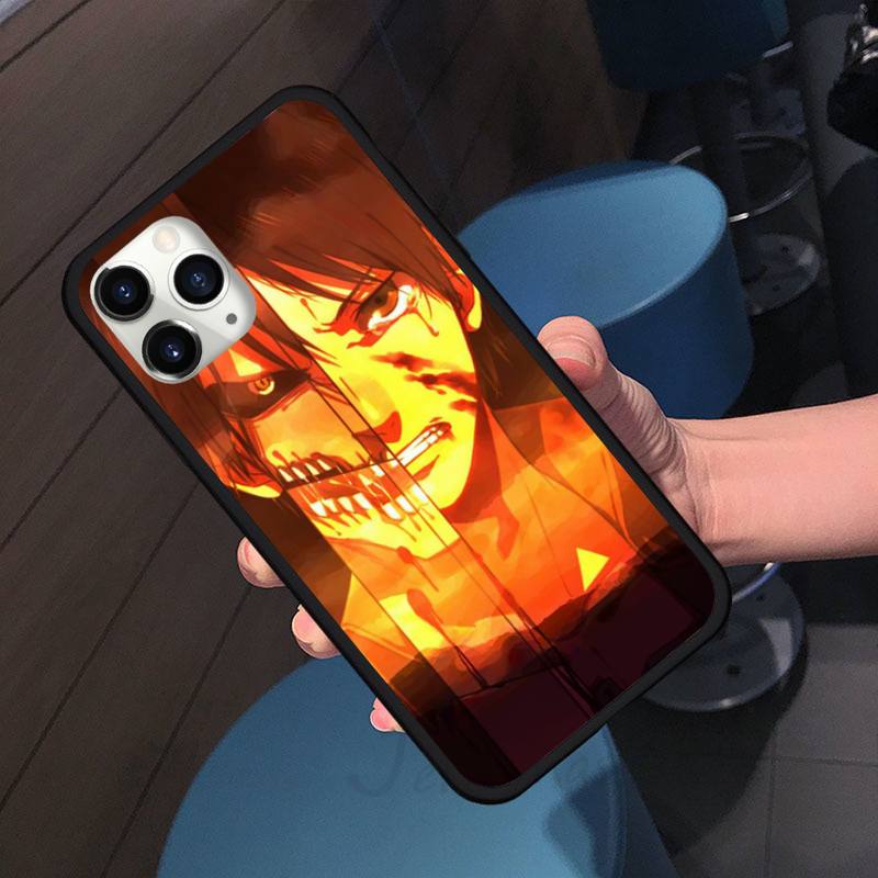 Attack On Titan Anime COMIC Phone Case For Iphone 7 8 12 11 XR XS Pro Max Mini Plus Soft Silicone Cover Shell Funda