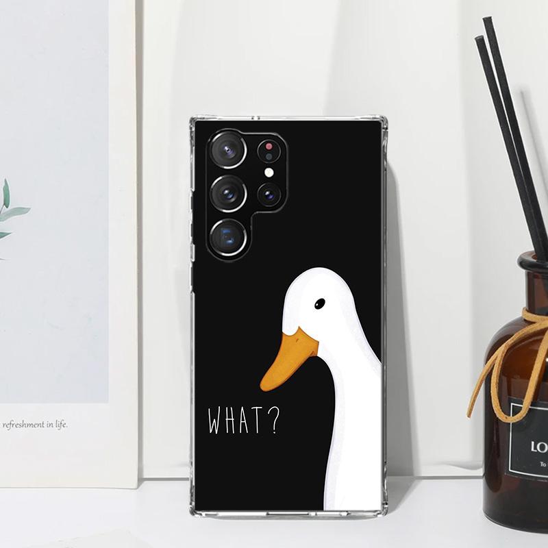 Cartoon Cute Goose Game Phone Case For Samsung Galaxy S25 S24 S23 S22 Ultra S21 FE S20 Plus S10 + S10E Art Fundas Back Cover S24
