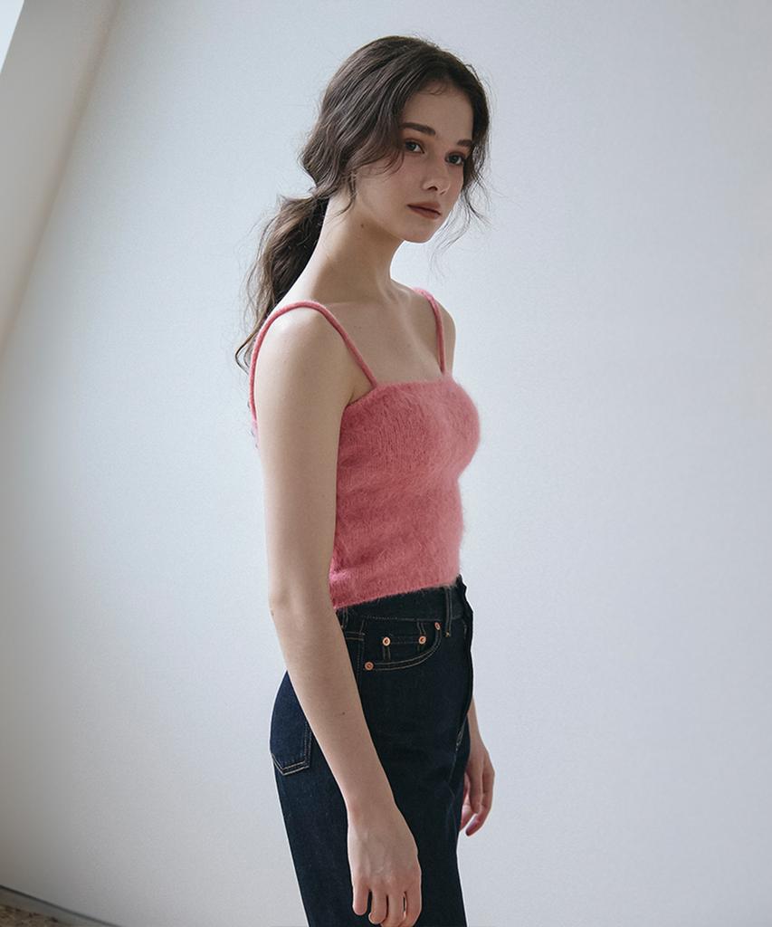 VEM.VER Baby Alpaca Knit Bustier_Pink