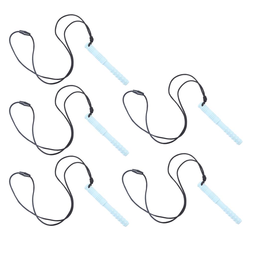 5 buc Colier de mestecat pentru bebeluși Elegant Grad alimentar Sigur Moale Elastic Dentitie Mestecat Silicon Senzorial