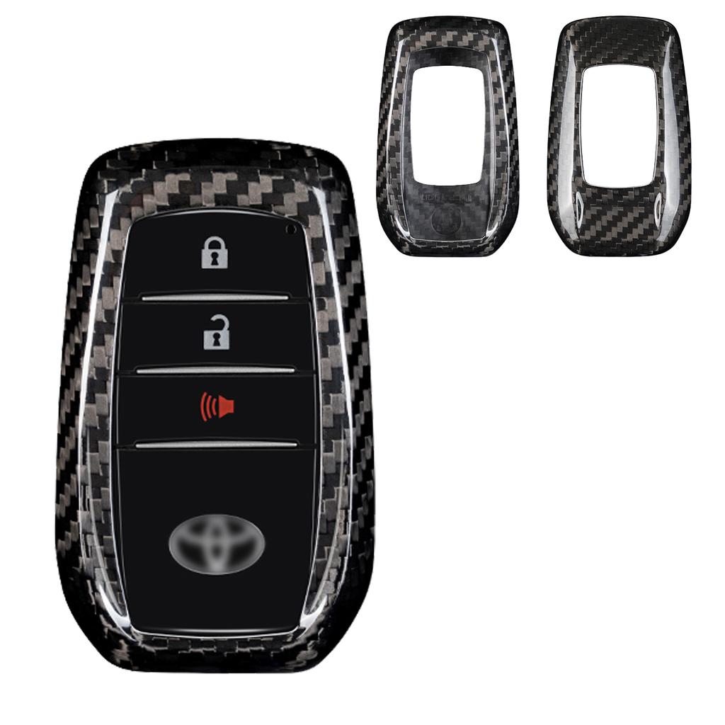 for Toyota key fob cover Carbon Fiber Key Shell for Toyota Venza RAV4 Land Cruiser Fortuner Mirai Collora Smart Key Case 2023
