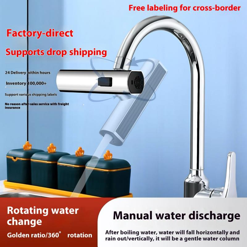Splash-proof Nozzle Sink Multi-function Kitchen Waterfall Three-mode Universal Swivel Extension Faucet