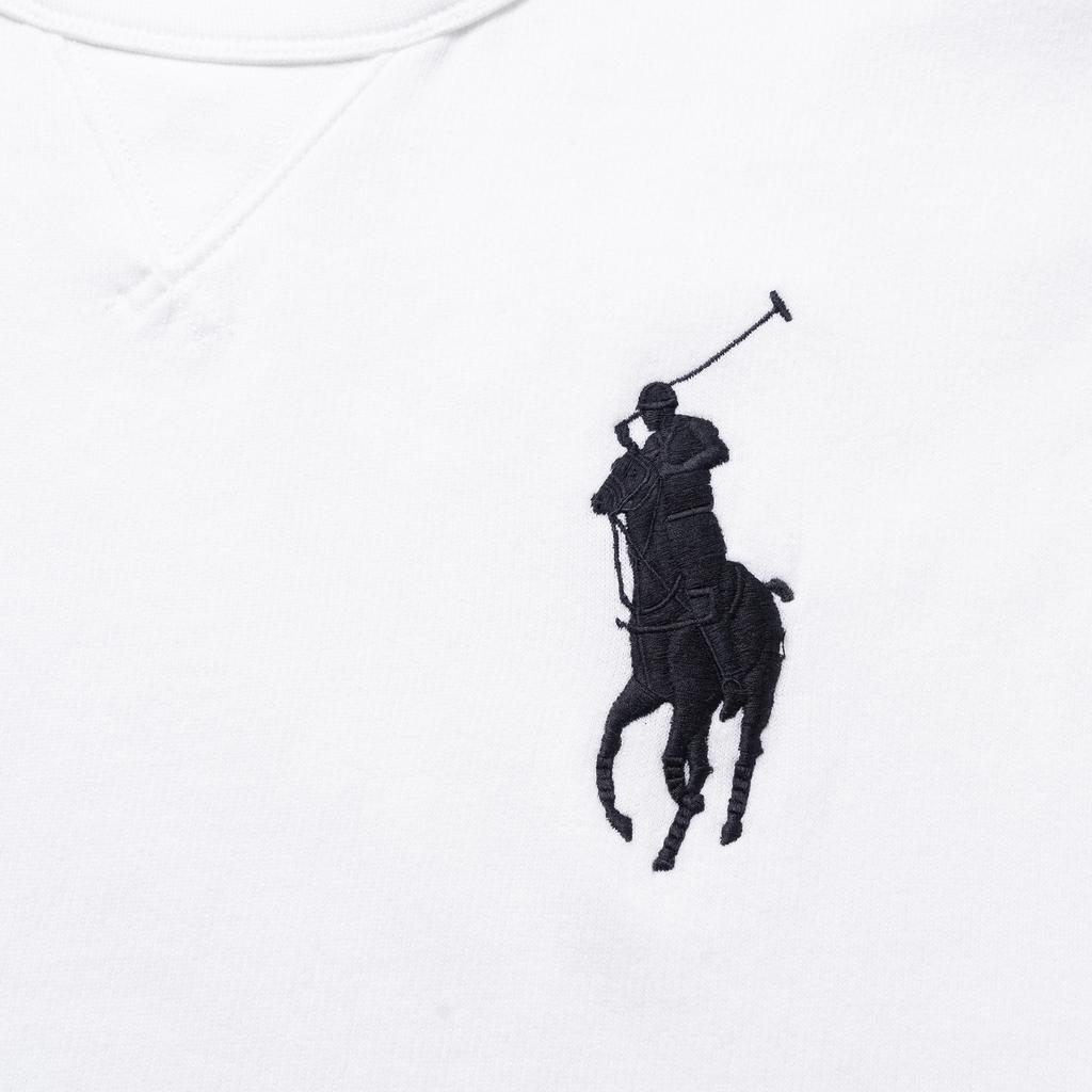 Sudadera de Felpa con Cuello Redondo y Bordado del Logo Big Pony de Polo Ralph Lauren para Hombre Blanca MNPOKNI16820474-100