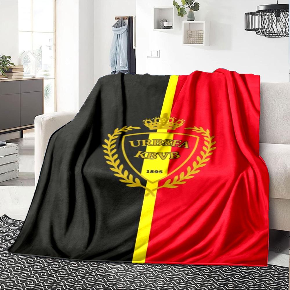 Belgica Print Flannel Blanket High Quality Warm Comfortable Cover for All Seasons Perfect for Gifts Home Decor