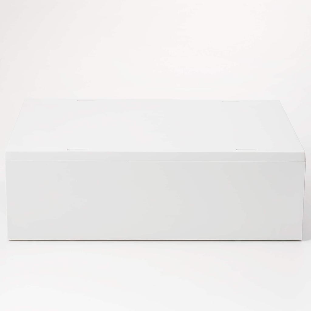MUJI Recycled Polypropylene Small Item Storage 2 White 26cm W x 37cm D x 12cm 84799624 Case, Medium, Drawers, Gray, Approx. H,