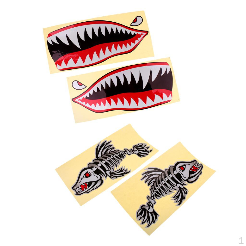 4x Waterproof Marine Funny Stickers Decals for Kayak Fishing Boat Canoe Ship