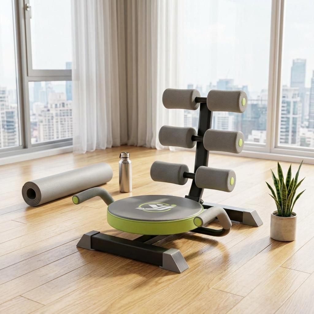 Abdominal Trainer Padded Sit Up Helper Compact Fitness Equipment Home Gym for