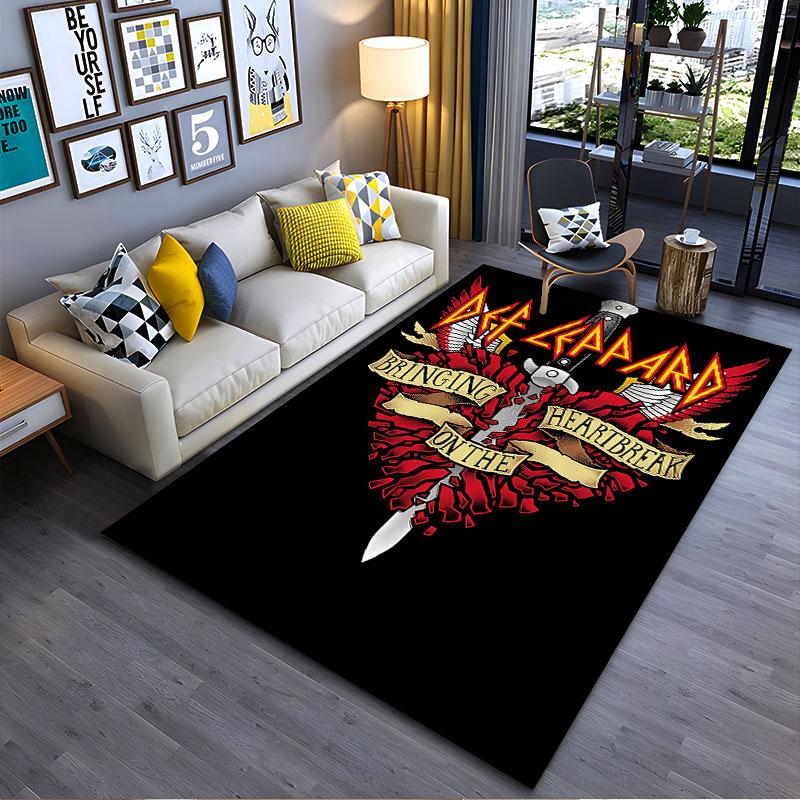 Rock Band Style Sword Carpet suitable as a non-slip mat for the living room or bedroom sofa