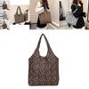 Large Capacity Gentle Women's Tote Bag In Chic Leopard Print For Autumn Fashion