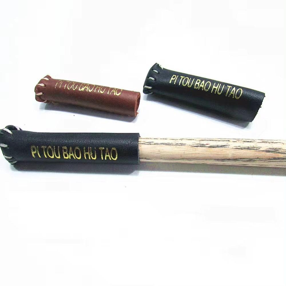 Leather Cue Head Cover Moistureproof Billiard Tip Protector Snooker Cue Protective  Sports Supplies