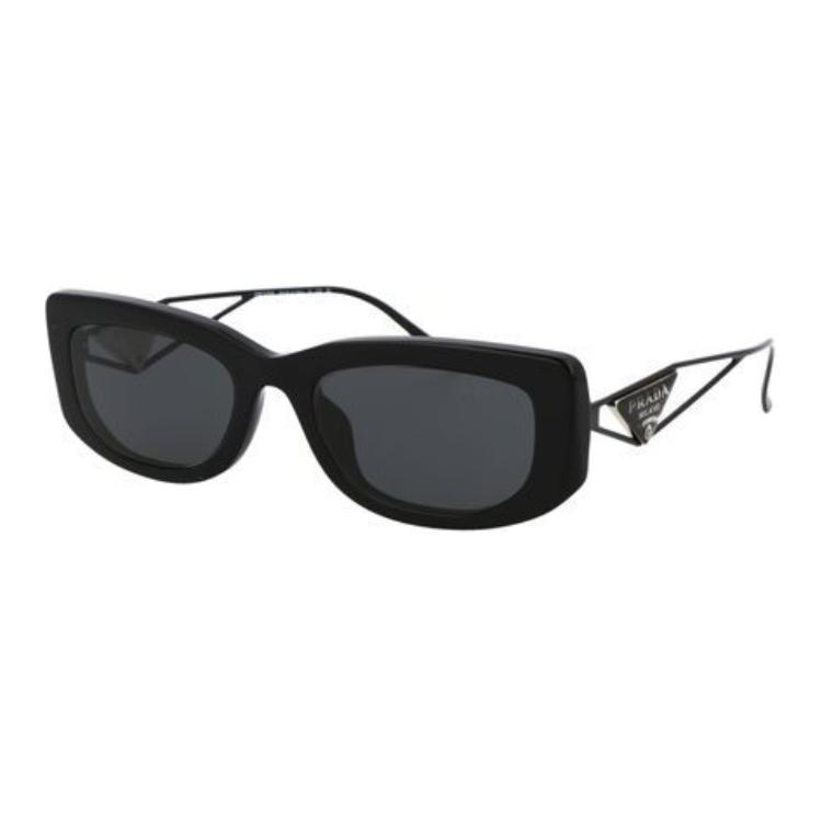 Prada Logo Rectangular Sunglasses Women Sunglasses Black 0PR14YS1AB5S0