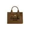 Cargo 20 Logo Charm Detachable Shoulder Strap Tote Bag Shopping Bag Fabric Shoulder Handbag Small Women Tote Olive CZ098-B4OL