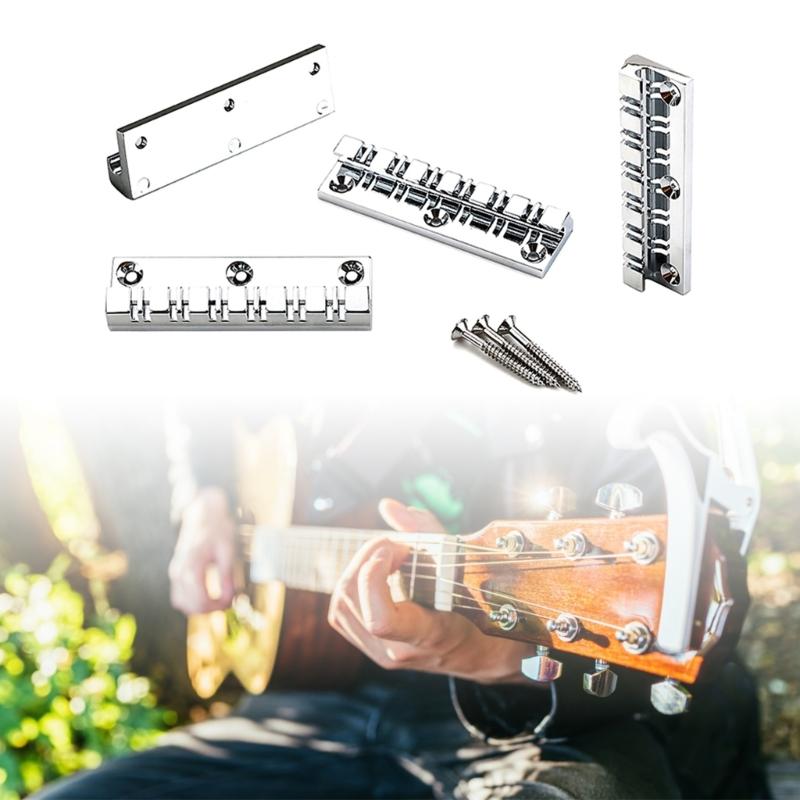 12 Strings Metal Guitar Bridge Replacement Fixed Harp Bridge Electric Guitar Accessories Durable and Practical