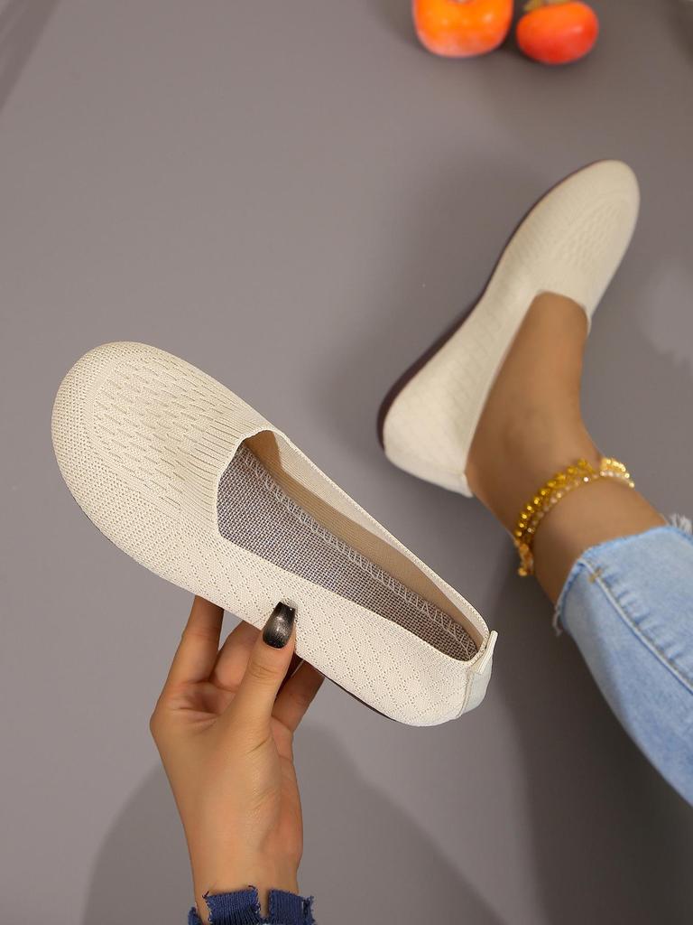 European and American Breathable Wide Toe Women's Slip-on Loafers