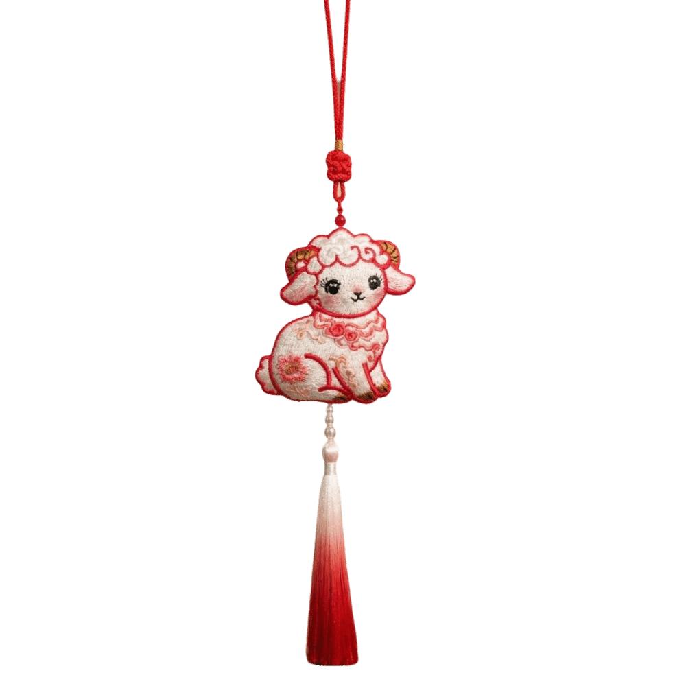 Lamb Ornament Aroma Pouch Chinese Style Zodiac Sheep Charm Hanfu Accessory  Car Hanging