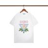 280g Double Yarn Cotton T-Shirt Couples Casablanca Castle Print Short Sleeve Round Neck Loose Fit