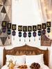 Eid Mubarak Banner with Lantern Tassels Ramadan Kareem Islamic Festival Party Decor Muslim Home Wall Hanging for Eid Adha Gifts