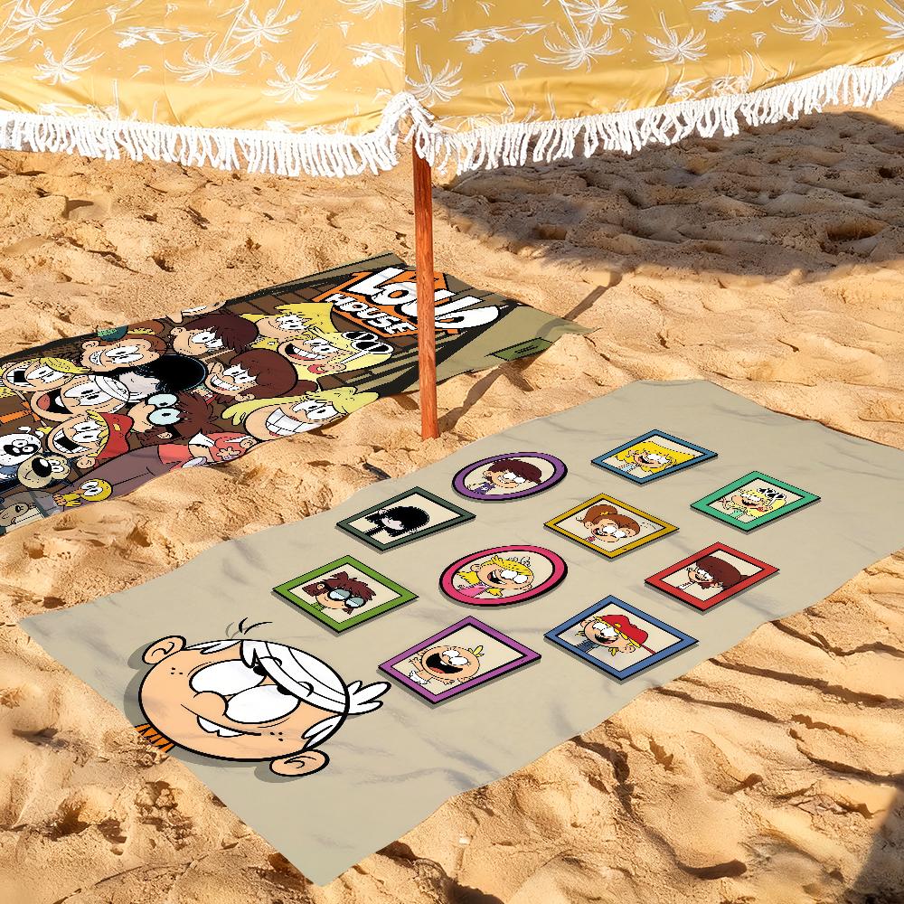 Cartoon The L-Loud H-House Towel Drying Bath Towel Applicable To Light Swimming Camping Yoga Beach Out