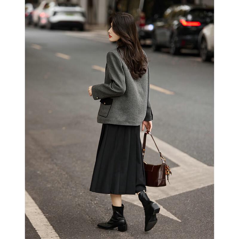 Women's Elegant Color-block Loose Blazer Jacket
