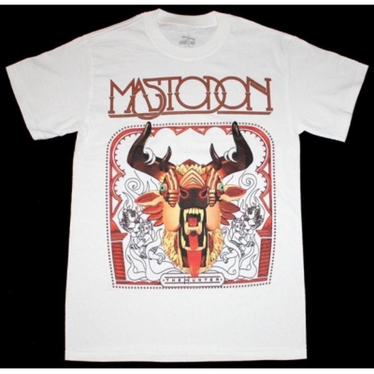 Rare! Mastodon The Hunter New White T-Shirt JJ5779
