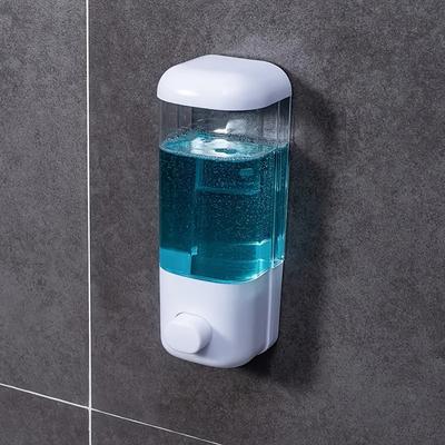 Seifenspender zur Wandmontage, bleifreier Kunststoff, Seifenpumpe in Hotelqualität ohne Bohren, Spender für Shampoo und Spülung zum Drücken,