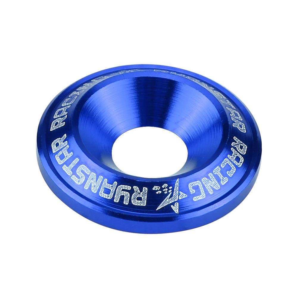 NATRUSS 20pcs Washers Bolts Screws Bumper Fender Washers Bumper Washers Aluminum Bolts Engine Bay Dress Up Kit 2 Colors (Blue)