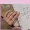 Stylish And Elegant Korean Double Layer Lava Ring For Women With Adjustable Size