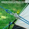 Outdoor Rope Manager Roller Tightening Tool for Hiking and Picnics, with Spring-Gate Clip and Grooved Guide Wheel for Securing and Managing Cord