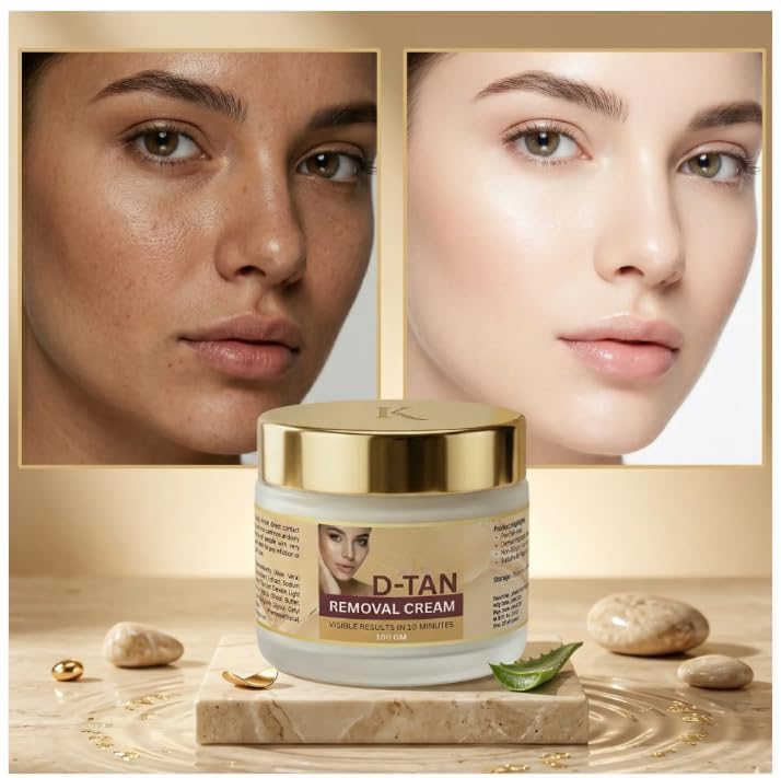 D-Tan Removal Cream – Skin Brightening & Tan Removal Face Cream for Sun Damage, Dark Spots & Uneven Skin Tone, Hydrating Korean Skincare Formula (1)