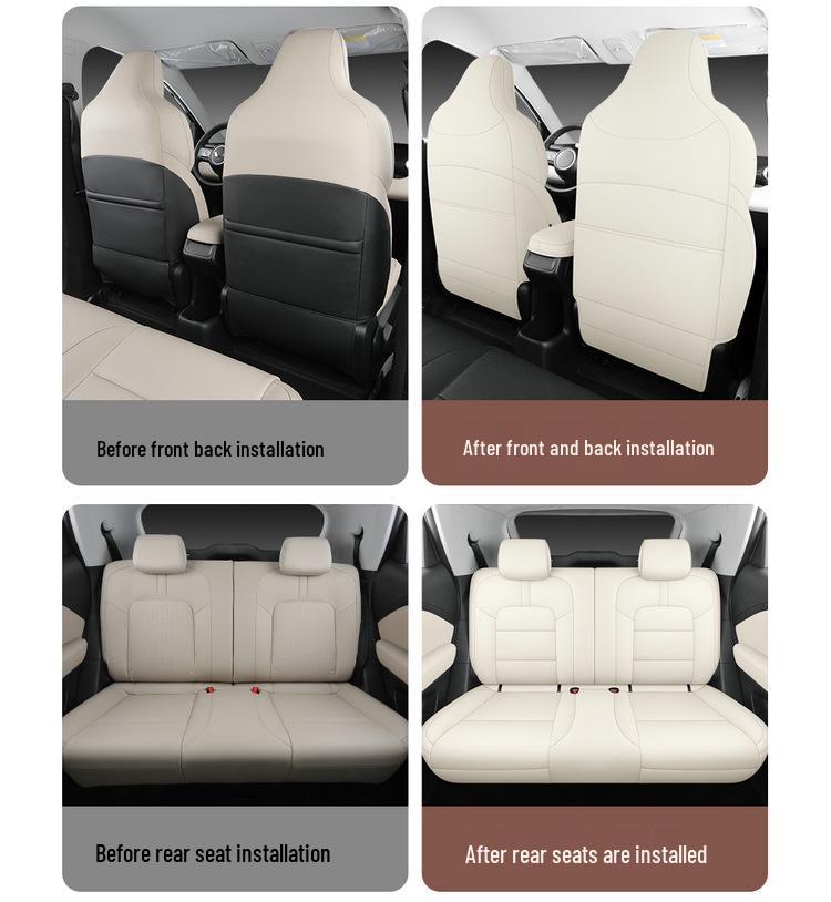 Bingo PLUS Leather Car Seat Cushion - Universal, New Model for All Seasons, Fits Special Cars, 5-Seat