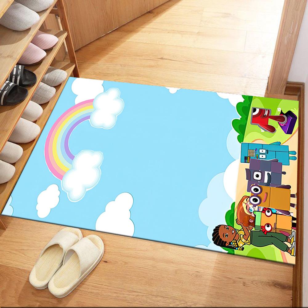 Numberblocks Area Rug Perfect for Entryway Outdoor Playrooms Foyer Anti-slip Rug Anime Office Decor Best for Christmas