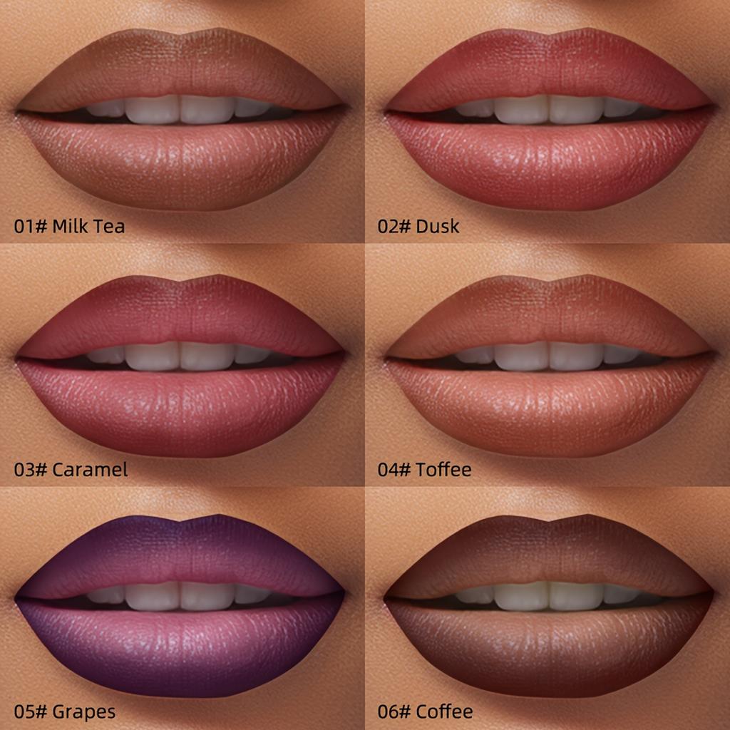 Matter Lipliner und Lippenstift, wasserfest, lang anhaltender Lippenstift, samtig glatt, hochpigmentiert – perfekt für den täglichen Gebrauch und Make-up-Artists