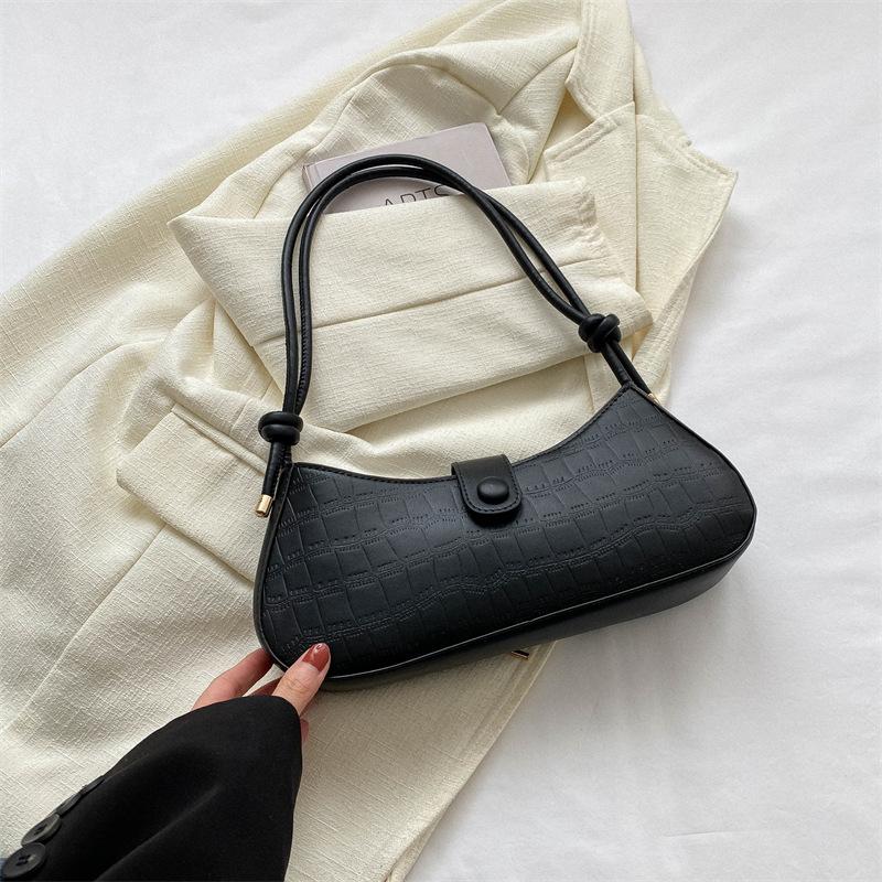 

Модная простая сумка через плечо весна-лето, новая повседневная популярная женская сумка через плечо в корейском стиле, текстурированная сумка-мессенджер (20cm<Max Length<30cm)