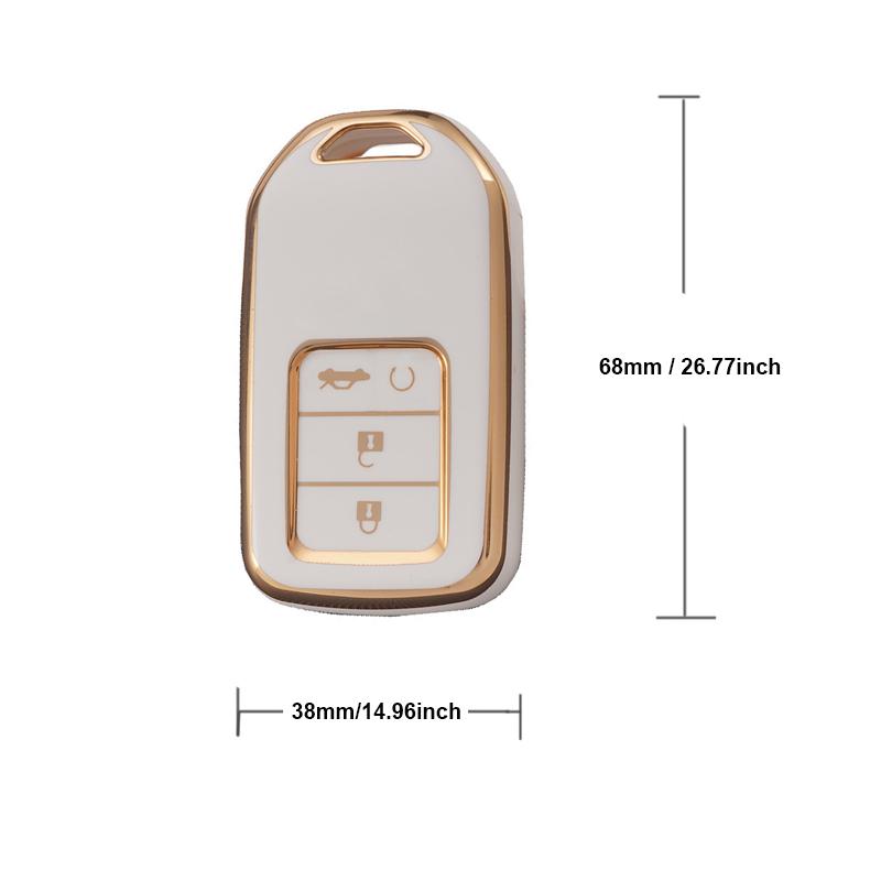 TPU Key Fob Cover Case Fit for Honda Crider City Fit Greiz Envix 3 Buttons Remote Key Shell